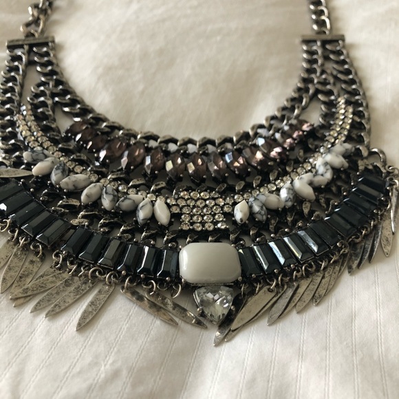Bauble Bar Chunky Multi-stone Statement Necklace - Picture 2 of 4